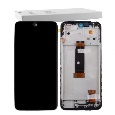 XIAOMI REDMI 12 4G/5G/POCO M6 PRO 5G ΟΘΟΝΗ + TOUCH SCREEN + LENS + FRAME 560002M19A00 BLACK ORIGINAL SERVICE PACK