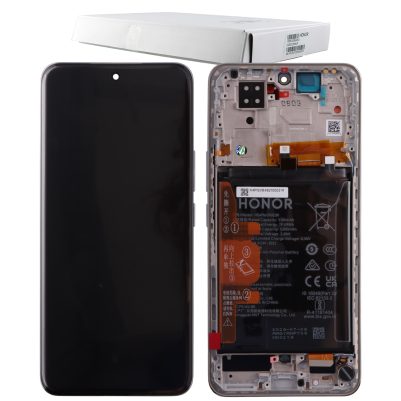 HONOR 200 5G ΟΘΟΝΗ + TOUCH SCREEN + LENS + FRAME + BATTERY 0235ALRK WHITE ORIGINAL SERVICE PACK