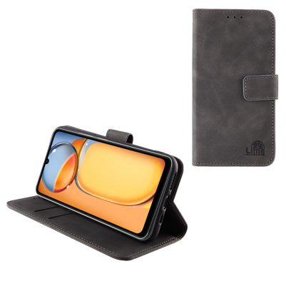 LIME ESSENTIAL ΘΗΚΗ XIAOMI REDMI 13C 4G/5G 6.74in  MAGNET BOOK STAND CLIP GREY