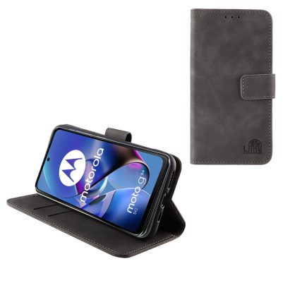 LIME ESSENTIAL ΘΗΚΗ MOTOROLA MOTO G54 5G/MOTO G54 POWER 6.5in  MAGNET BOOK STAND CLIP GREY