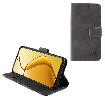 LIME ESSENTIAL ΘΗΚΗ REALME 12X 5G 6.67in  MAGNET BOOK STAND CLIP GREY
