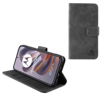 LIME ESSENTIAL ΘΗΚΗ MOTOROLA MOTO EDGE 50 NEO 5G XT2409 6.4in  MAGNET BOOK STAND CLIP GREY