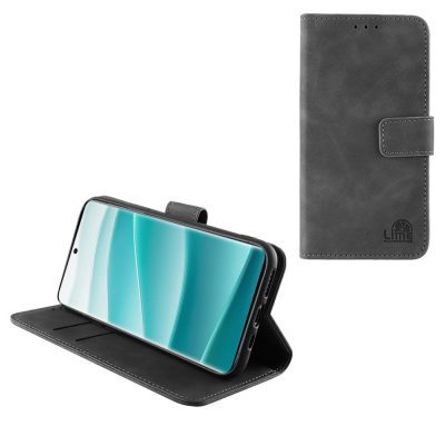 LIME ESSENTIAL ΘΗΚΗ XIAOMI REDMI NOTE 14 PRO 5G/POCO X7 6.67in  MAGNET BOOK CLIP STAND GREY