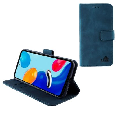 LIME ESSENTIAL ΘΗΚΗ XIAOMI REDMI NOTE 11/REDMI NOTE 11S 6.43in  MAGNET BOOK STAND CLIP DARK BLUE