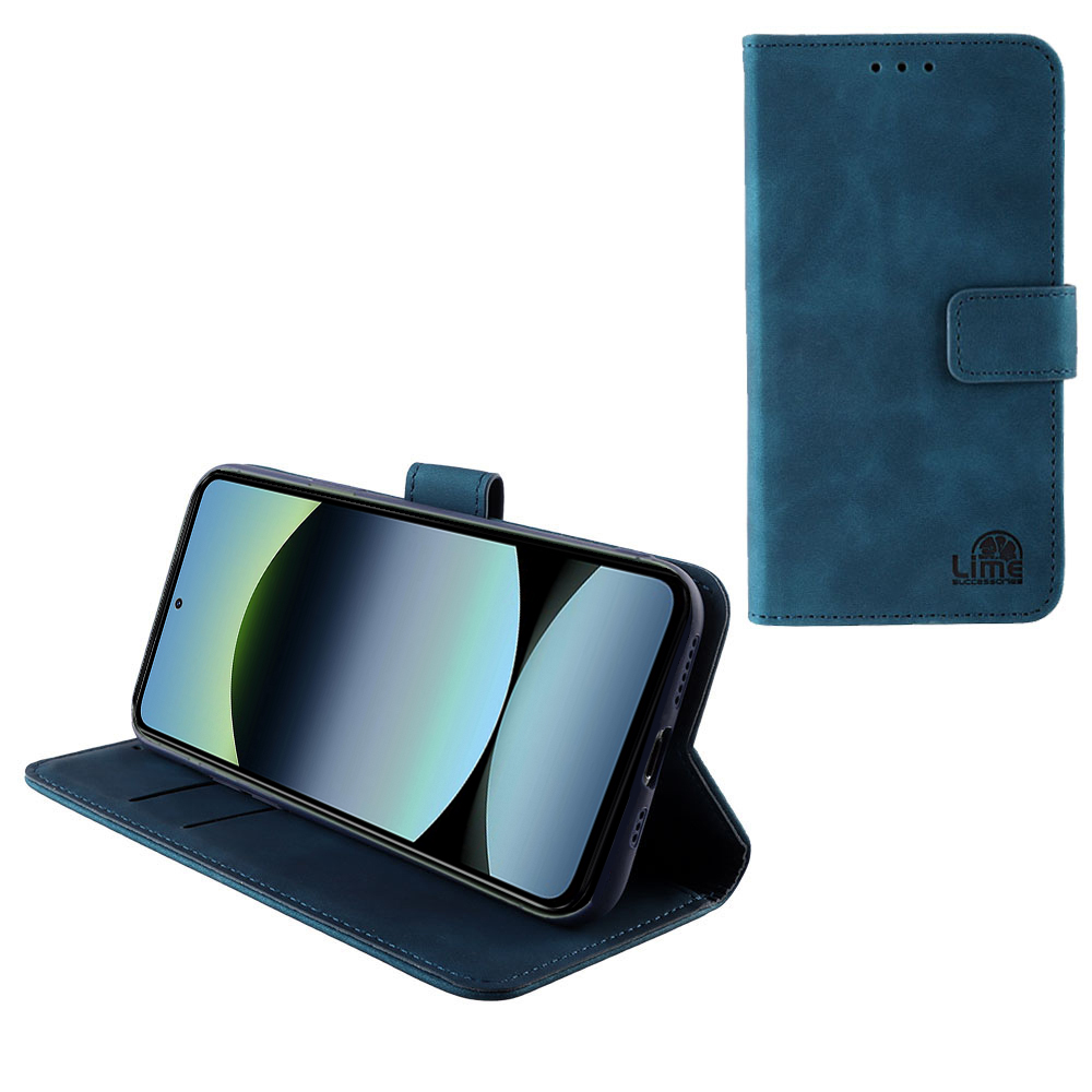 LIME ESSENTIAL ΘΗΚΗ XIAOMI REDMI NOTE 14 5G 6.67in MAGNET BOOK STAND CLIP DARK BLUE