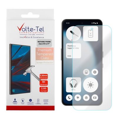 VOLTE-TEL TEMPERED GLASS NOTHING PHONE (3a) LITE 6.77in 9H 0.30mm 2.5D FULL GLUE