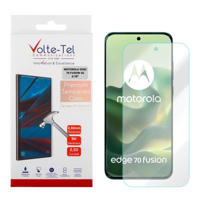 VOLTE-TEL TEMPERED GLASS MOTOROLA EDGE 70 FUSION 5G 6.78in 9H 0.30mm 2.5D FULL GLUE