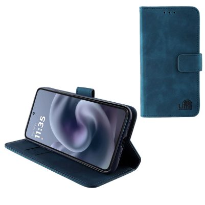 LIME ESSENTIAL ΘΗΚΗ MOTOROLA MOTO G17 XT2623-2 6.72in MAGNET BOOK STAND CLIP DARK BLUE