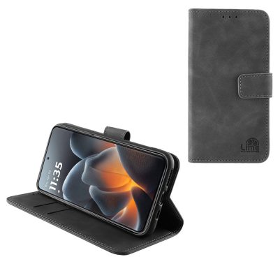 LIME ESSENTIAL ΘΗΚΗ MOTOROLA SIGNATURE 5G 6.8in MAGNET BOOK STAND CLIP GREY