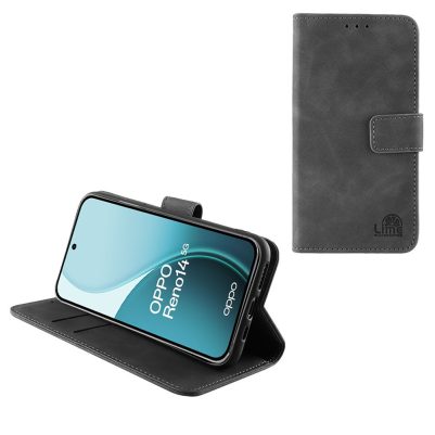 LIME ESSENTIAL ΘΗΚΗ OPPO RENO14 PRO 5G 6.83in MAGNET BOOK STAND CLIP GREY