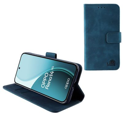 LIME ESSENTIAL ΘΗΚΗ OPPO RENO14 PRO 5G 6.83in MAGNET BOOK STAND CLIP DARK BLUE