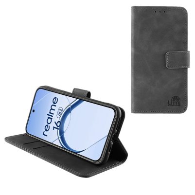 LIME ESSENTIAL ΘΗΚΗ REALME 16 5G 6.57in  MAGNET BOOK STAND CLIP GREY