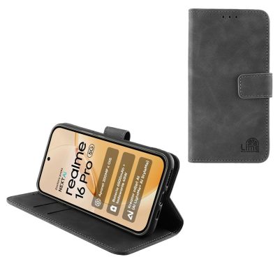 LIME ESSENTIAL ΘΗΚΗ REALME 16 PRO 5G 6.78in MAGNET BOOK STAND CLIP GREY