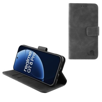 LIME ESSENTIAL ΘΗΚΗ REALME GT 8 PRO 5G 6.79in MAGNET BOOK STAND CLIP GREY