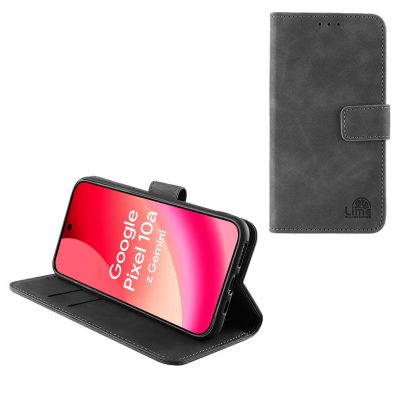 LIME ESSENTIAL ΘΗΚΗ GOOGLE PIXEL 10A 5G 6.3in MAGNET BOOK STAND CLIP GREY