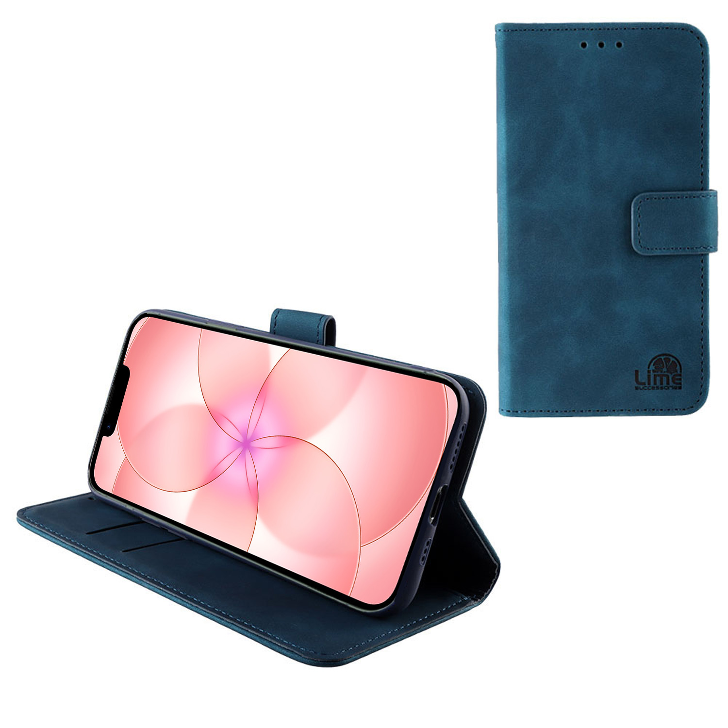 LIME ESSENTIAL ΘΗΚΗ IPHONE 17e 6.1in MAGNET BOOK STAND CLIP DARK BLUE