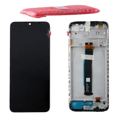 XIAOMI REDMI 10C/POCO C40 ΟΘΟΝΗ + TOUCH SCREEN + LENS + FRAME 560001C3QA00 BLACK ORIGINAL SERVICE PACK