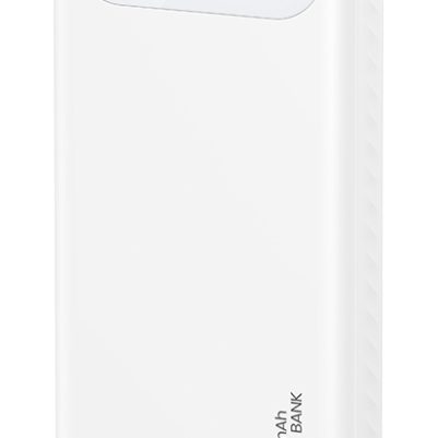 USAMS power bank CD249 με οθόνη, 3x θύρες εξόδου, 10000mAh, PD20W, λευκό