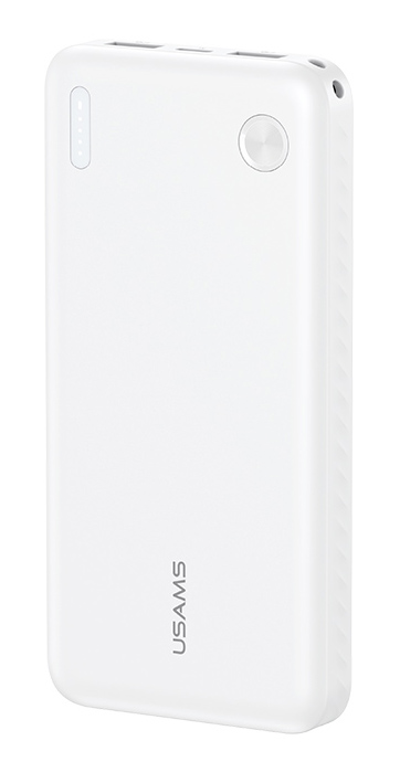 USAMS power bank CD253, 2x θύρες εξόδου, 10000mAh, 10W, λευκό