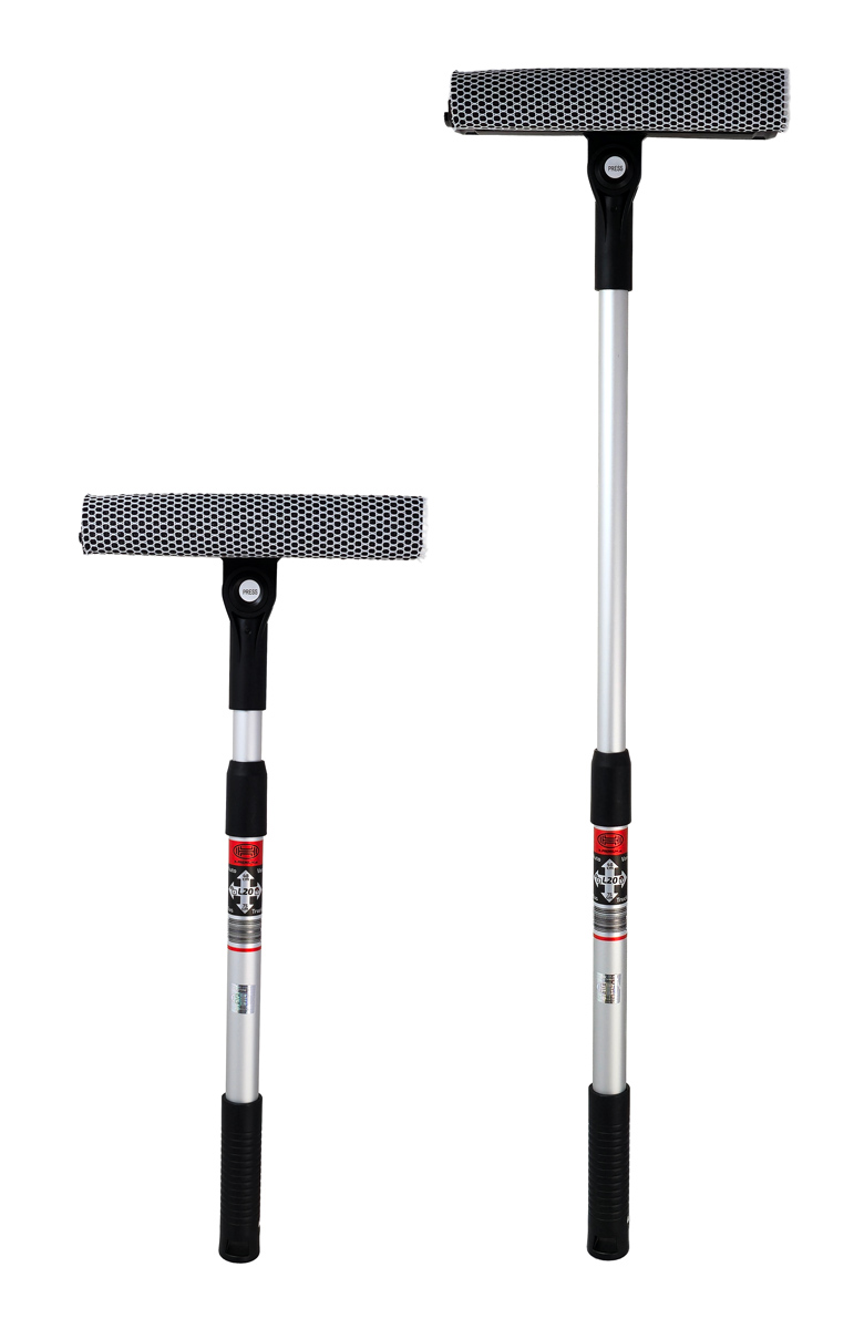 HEYNER καθαριστής τζαμιών 407300, τηλεσκοπικός έως 80cm, ασημί/μαύρος - Image 2