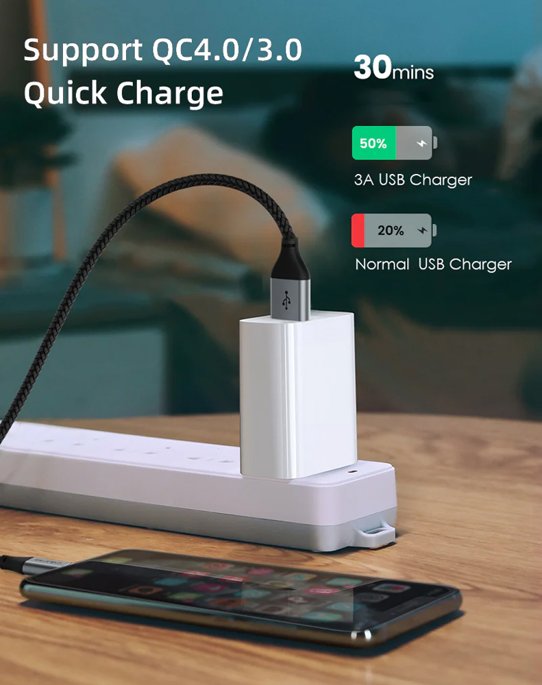 CABLETIME καλώδιο USB-C σε USB CT-C160-PU32-CMAMN1, 3A, 480Mbps, 0.25m, μαύρο - Image 2