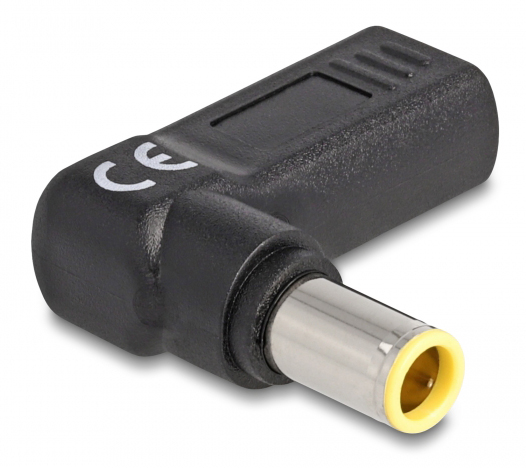 DELOCK αντάπτορας τροφοδοσίας 60012, USB-C σε IBM 7.9x5.5mm, 90°, μαύρος - Image 2