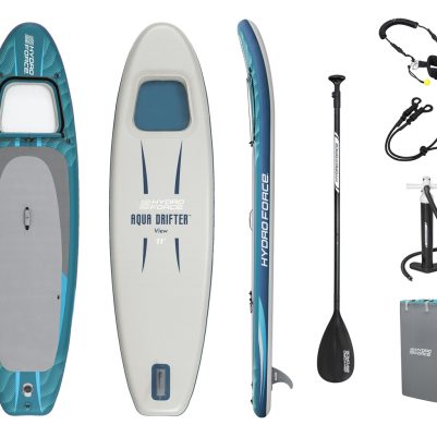 BESTWAY φουσκωτή σανίδα SUP Aqua Drifter View 6532H με διάφανο παράθυρο, 335x91.5x15cm, μπλε