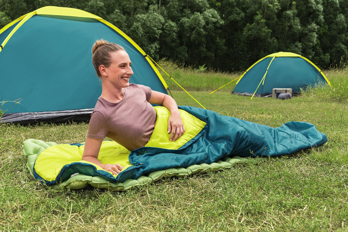 BESTWAY sleeping bag 68102, μονό, 220x75cm, πετρόλ - Image 2