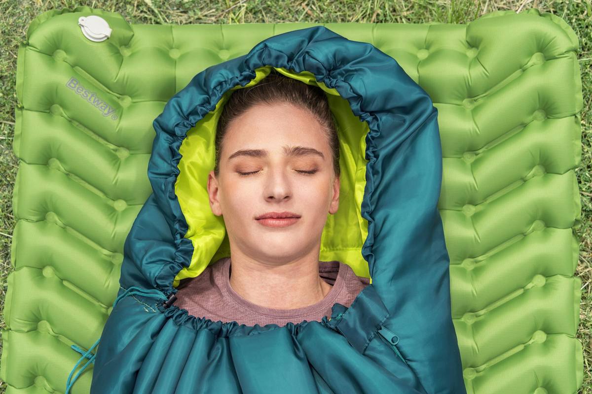 BESTWAY sleeping bag 68102, μονό, 220x75cm, πετρόλ - Image 3