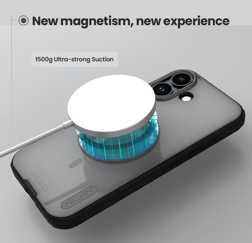 NILLKIN θήκη Super Frosted Shield Pro Magnetic για Apple iPhone 17, διάφανη/μαύρη - Image 2
