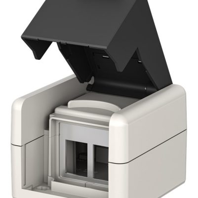 GOOBAY κυτίο για 2x Keystone modules 79169, εξωτερικού χώρου, IP44, λευκό/μαύρο