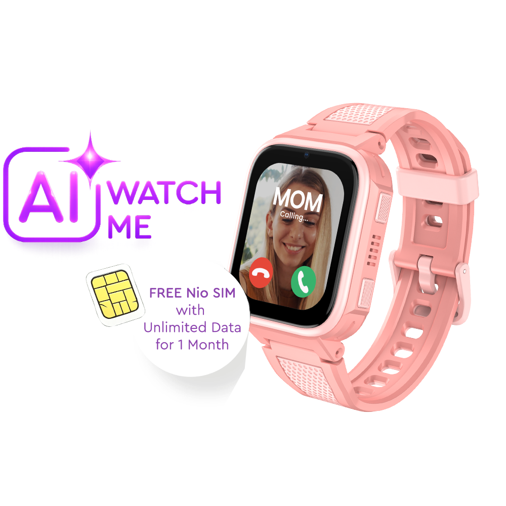 Kiddoboo 4G Smartwatch WatchMe AI K10 Pink + SIM card