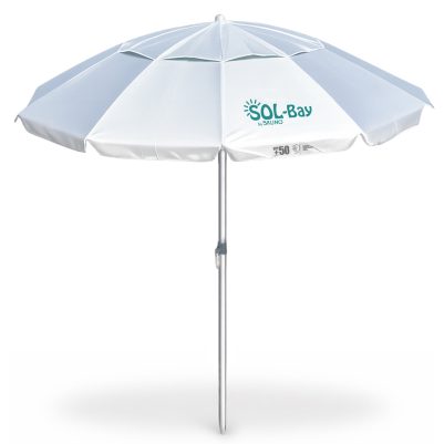 BRUNO ομπρέλα παραλίας αλουμινίου SOL-BAY BRN-0287, 2.2m, UPF 50+, σκελετός Fiberglass, ρυθμιζόμενη