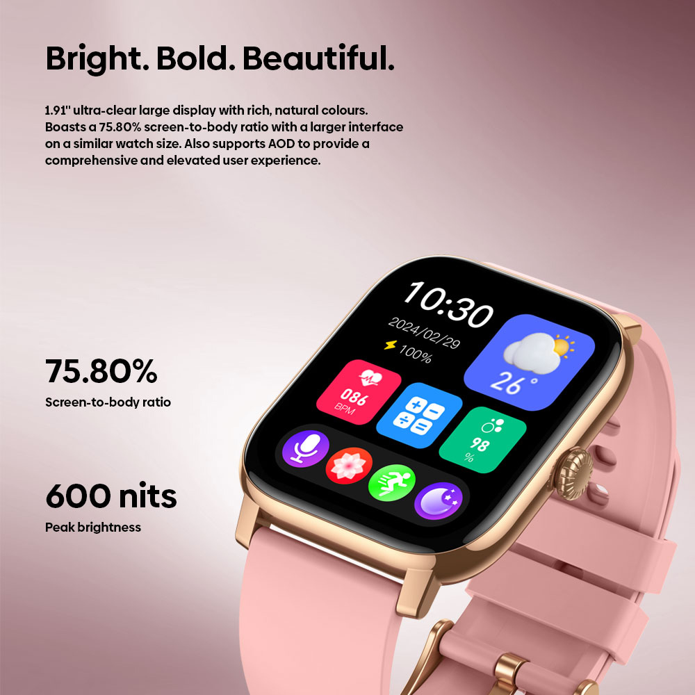 ZEBLAZE smartwatch Btalk Pro, heart rate, 1.91" TFT, μαύρο - Image 3