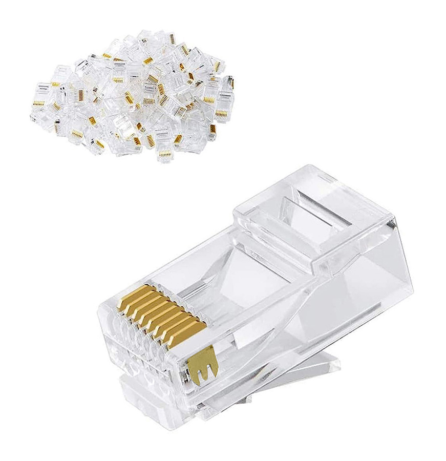 POWERTECH βύσμα RJ45 CAB-N447, ανοιχτού τύπου, Cat 6/6a UTP, διάφανο, 50τμχ - Image 3