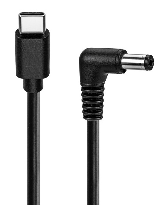 POWERTECH καλώδιο τροφοδοσίας USB-C σε DC CAB-UC095, 5.5x2.5mm, 0.5m, μαύρο