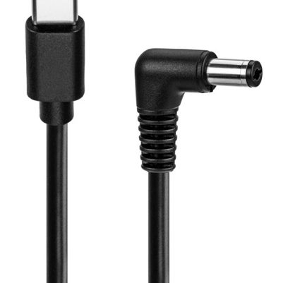 POWERTECH καλώδιο τροφοδοσίας USB-C σε DC CAB-UC096, 5.5x2.5mm, 1m, μαύρο