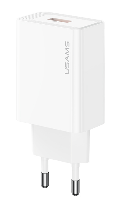USAMS φορτιστής τοίχου CC324, USB, 18W, λευκός