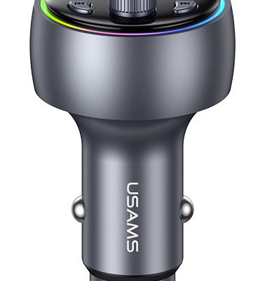 USAMS FM transmitter & φορτιστής CC328, USB/USB-C, 30W, Bluetooth, μαύρο