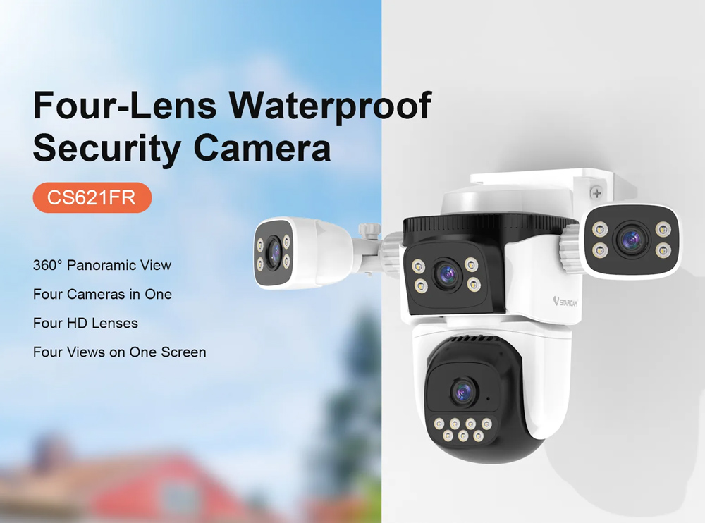 VSTARCAM smart κάμερα CS621FR, four-lens, 2MP, WiFi, SD, PTZ, IP66 - Image 2