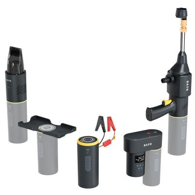 BAYU car kit με εκκινητή μπαταρίας/συμπιεστή αέρος/πιστόλι πλυσίματος/σκουπάκι αυτοκινήτου E-Pro C