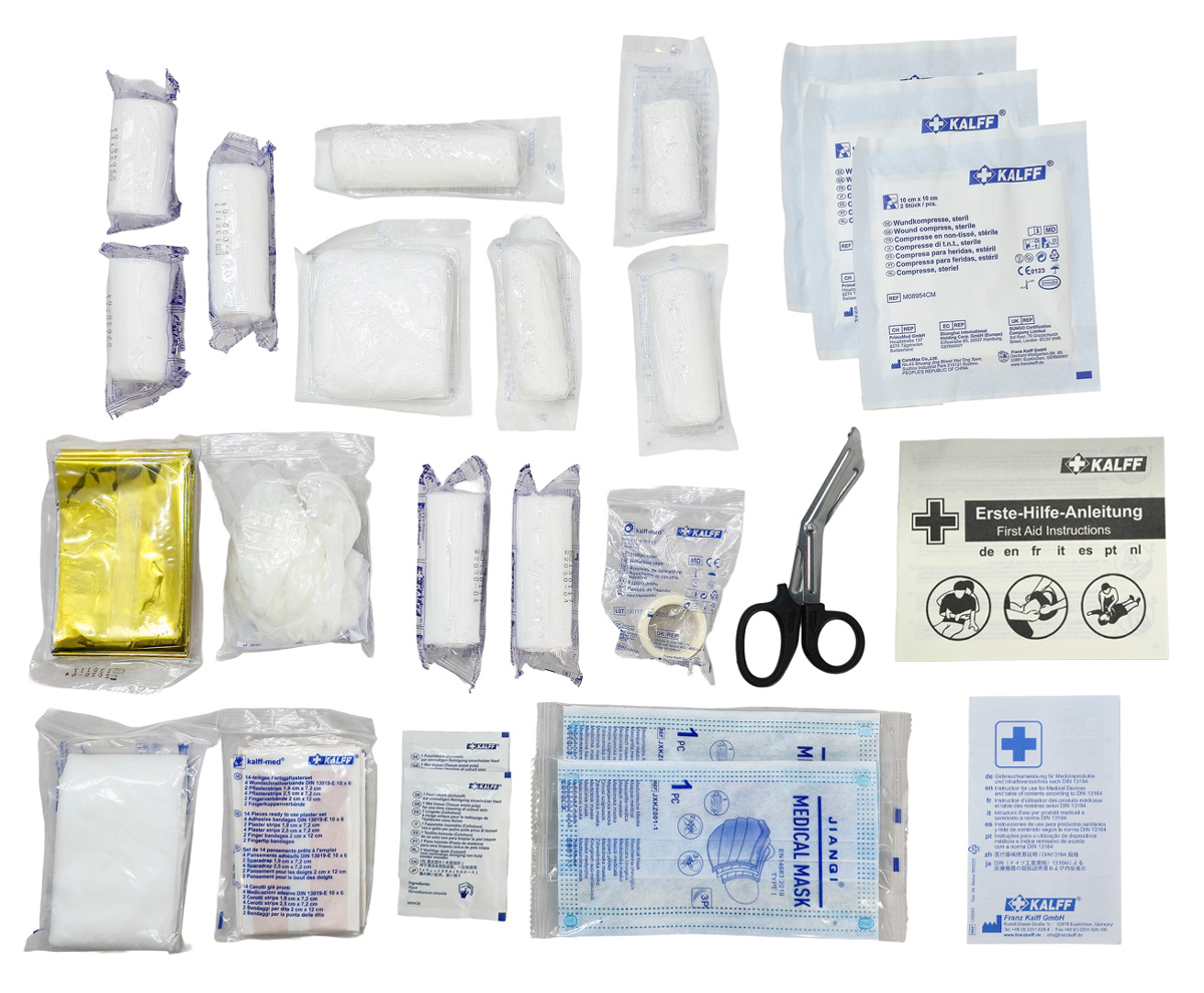 KALFF kit πρώτων βοηθειών για οχήματα FK1793-99, DIN 13164-2022, γαλάζιο - Image 2