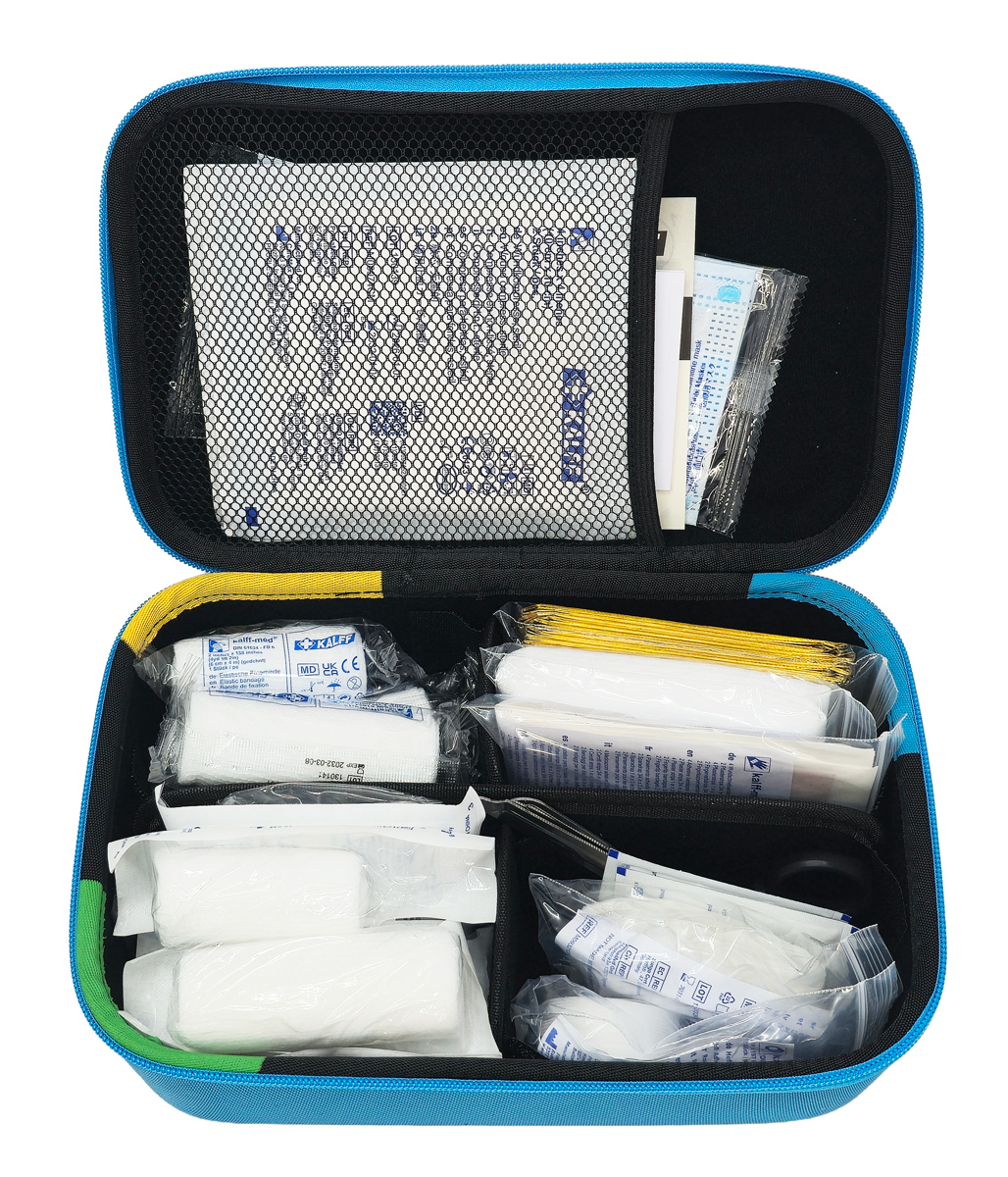 KALFF kit πρώτων βοηθειών για οχήματα FK1793-99, DIN 13164-2022, γαλάζιο - Image 3
