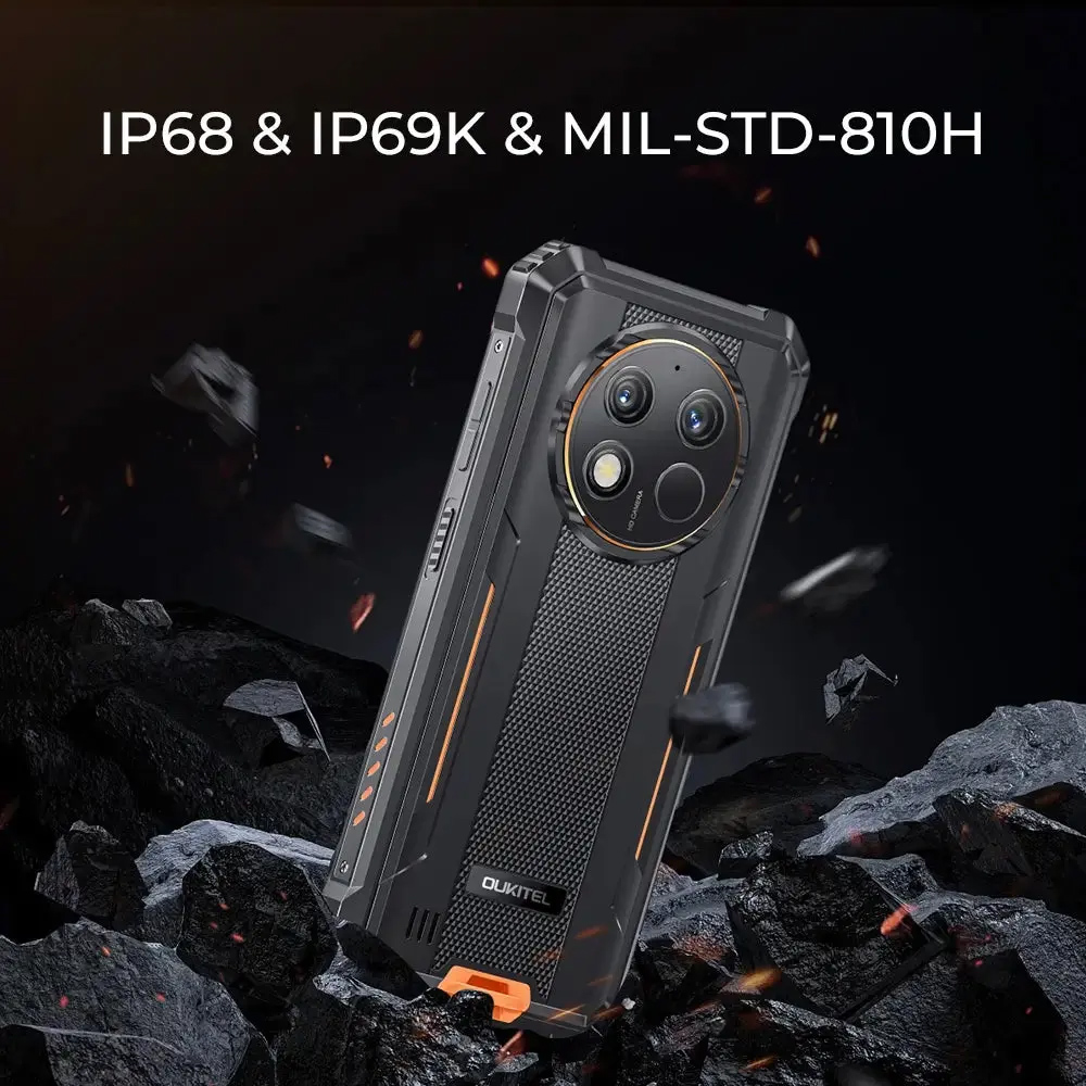 OUKITEL smartphone G1, 6.52", 6/256GB, 10600mAh, IP68/IP69K/MIL-STD-810H, μαύρο - Image 3