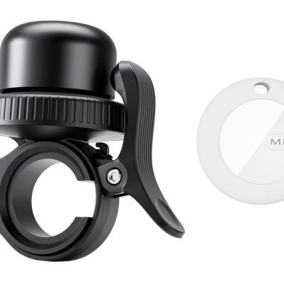 MILI κουδούνι ποδηλάτου με smart tag MiTag Duo, iOS & Android, Bluetooth tracker, μαύρο/λευκό