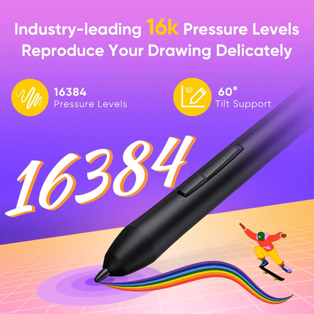 XP-PEN ταμπλέτα σχεδίασης με γραφίδα Deco 640, 160x90mm, μαύρο - Image 3