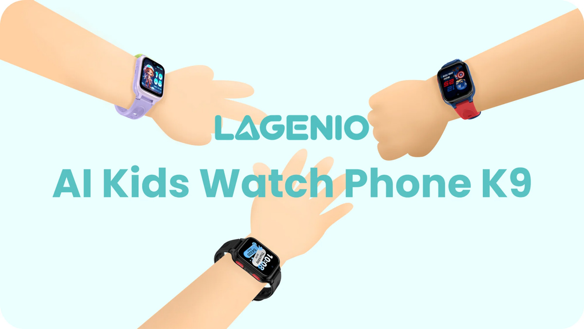 LAGENIO GPS smartwatch για παιδιά K9, 1.78" AMOLED, με κάμερα, 4G, IP68, μωβ - Image 2