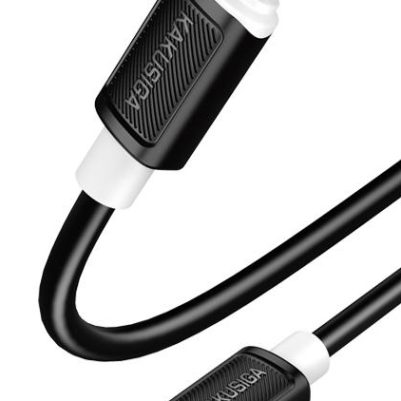 KAKUSIGA καλώδιο Lightning σε USB-C KSC-998, σιλικόνης, 30W, 480Mbps, 1m, μαύρο