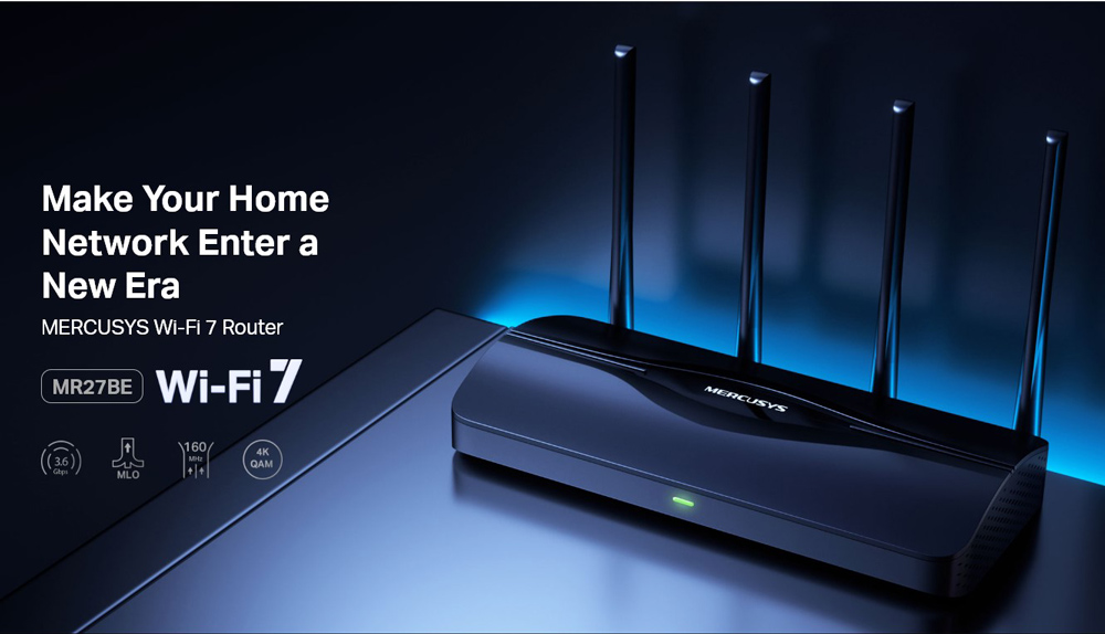 MERCUSYS router MR27BE, WiFi 7, 3.6Gbps BE3600, EasyMesh, Ver 1.20 - Image 2