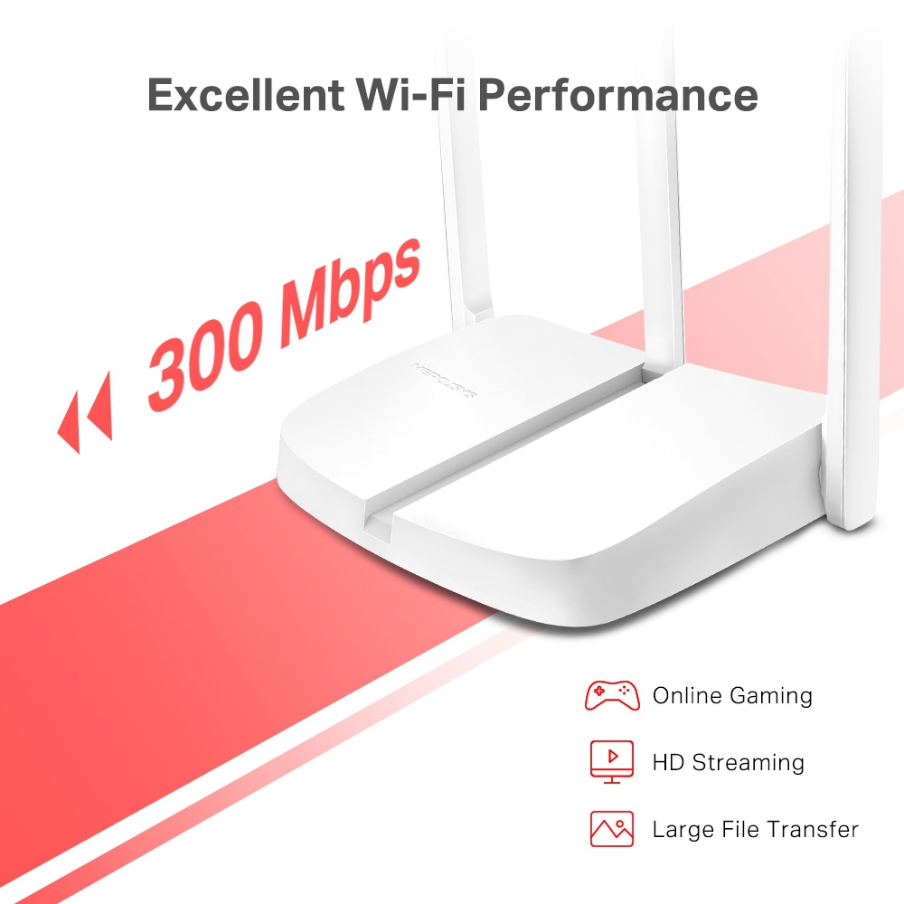 MERCUSYS router MW306R, 300Mbps, 3x 10/100Mbps LAN, Ver 1.20 - Image 2